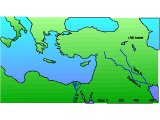 Blank map of Mediterranean countries